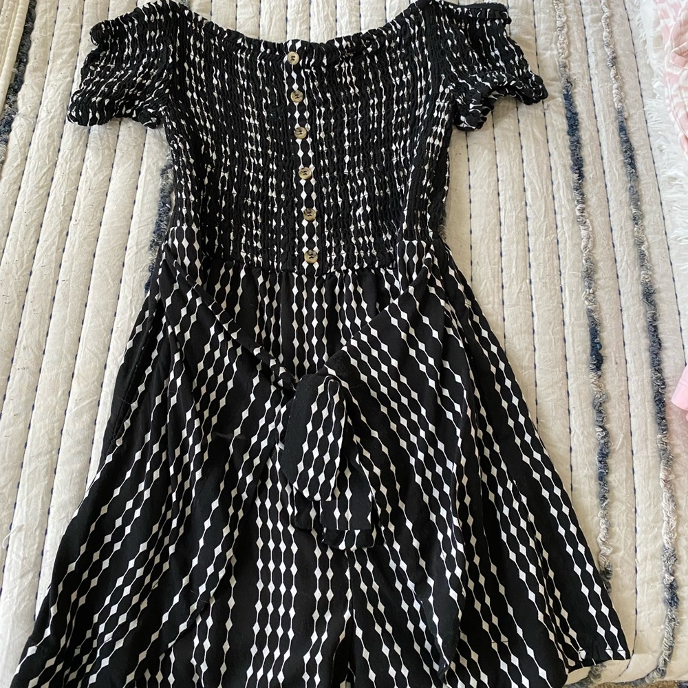 Off the shoulder short romper